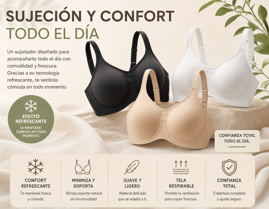 Sujetador Minimizador Refrescante de Cobertura Total